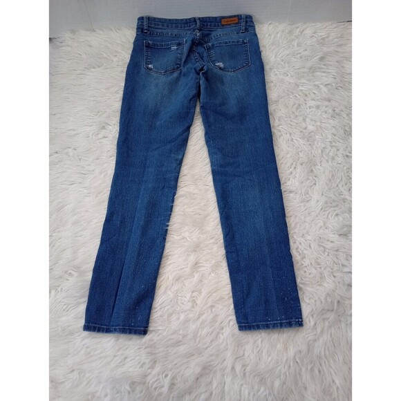 CAFE Denim Premium womens skinny jeans size 3/4 stretch low rise med wash - Picture 3 of 13